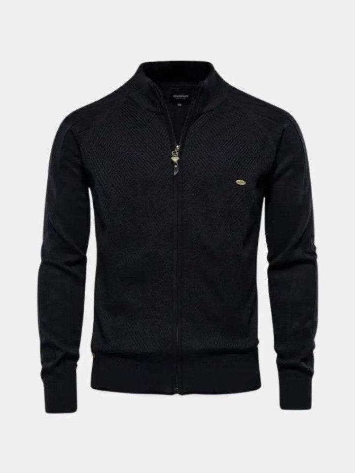 Jacquard | Cárdigan de punto con cremallera